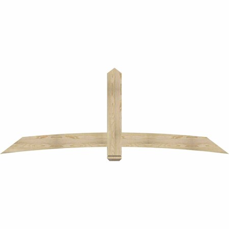 Ekena Millwork Bellingham Rough Sawn Timber Gable Bracket, Douglas Fir, 96"W x 36"H x 2"D x 6"F, 9/12 Pitch GBW096X36X0206BEL00RDF